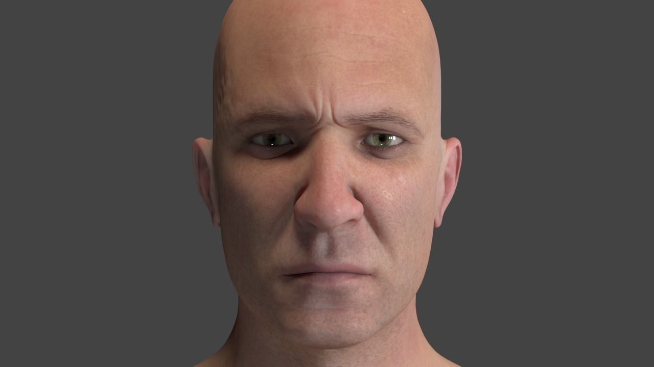Cinematic Male 001 - Advanced Body - Face Rig - GUI Low-poly 3D model_6