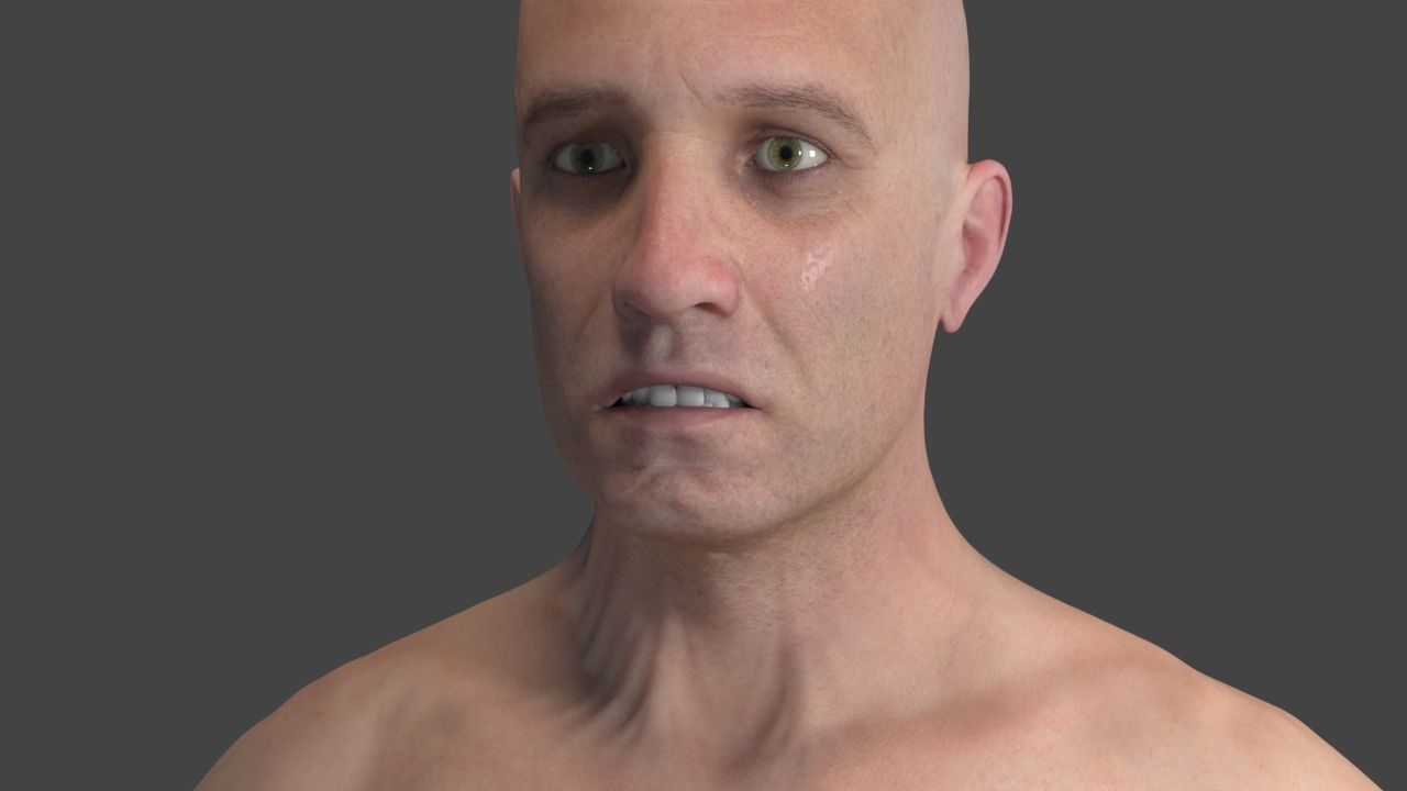 Cinematic Male 001 - Advanced Body - Face Rig - GUI Low-poly 3D model_11