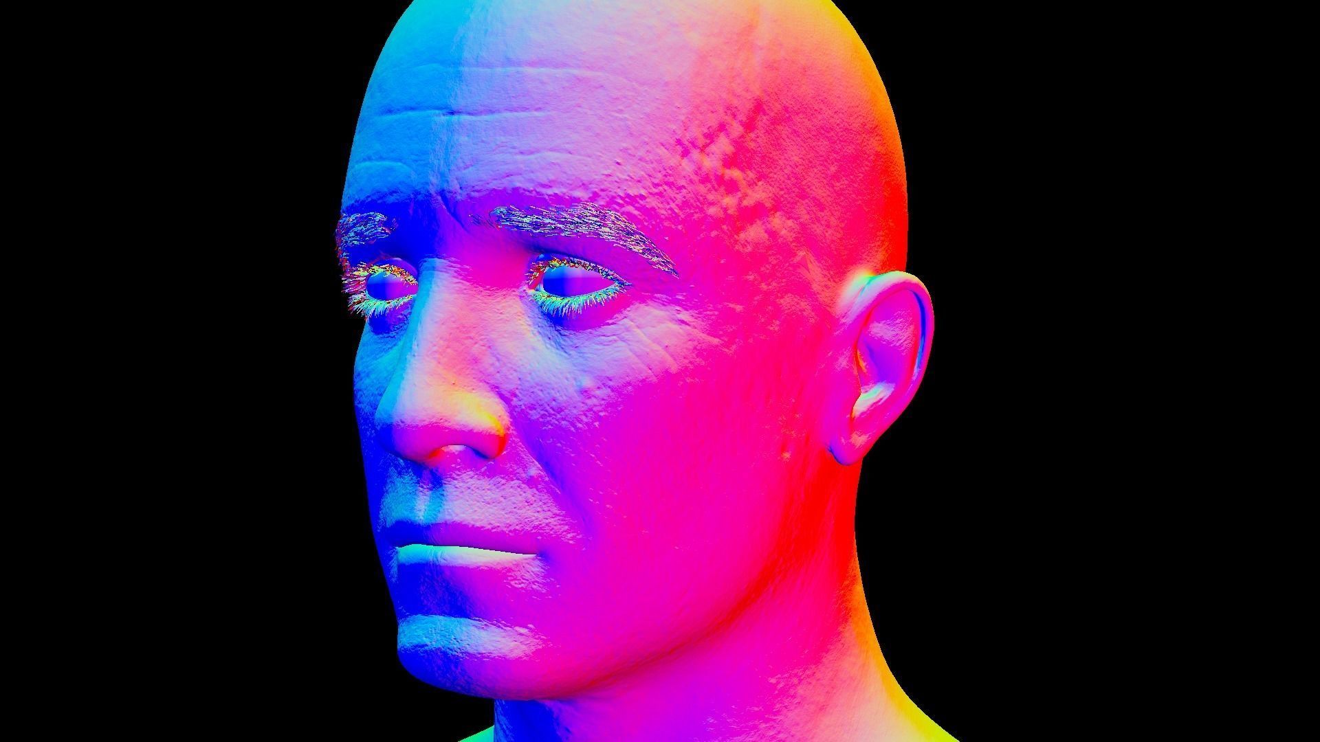 Cinematic Male 001 - Advanced Body - Face Rig - GUI Low-poly 3D model_5