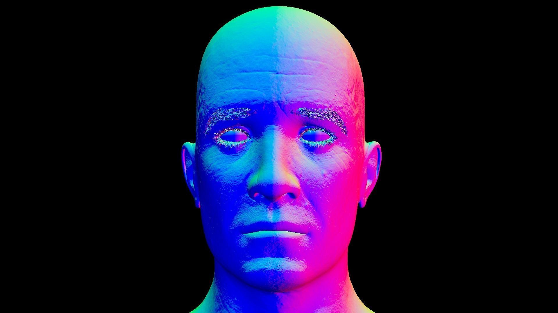 Cinematic Male 001 - Advanced Body - Face Rig - GUI Low-poly 3D model_4