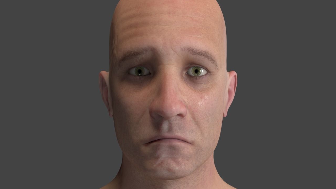 Cinematic Male 001 - Advanced Body - Face Rig - GUI Low-poly 3D model_7