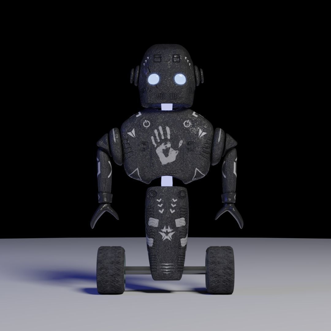 Character - Robot Free low-poly 3D model_3