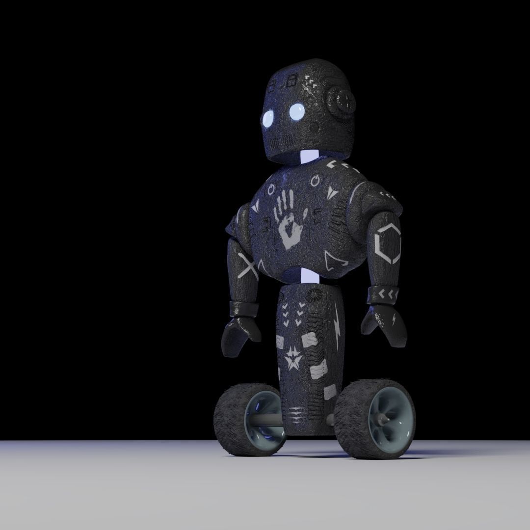 Character - Robot Free low-poly 3D model_2
