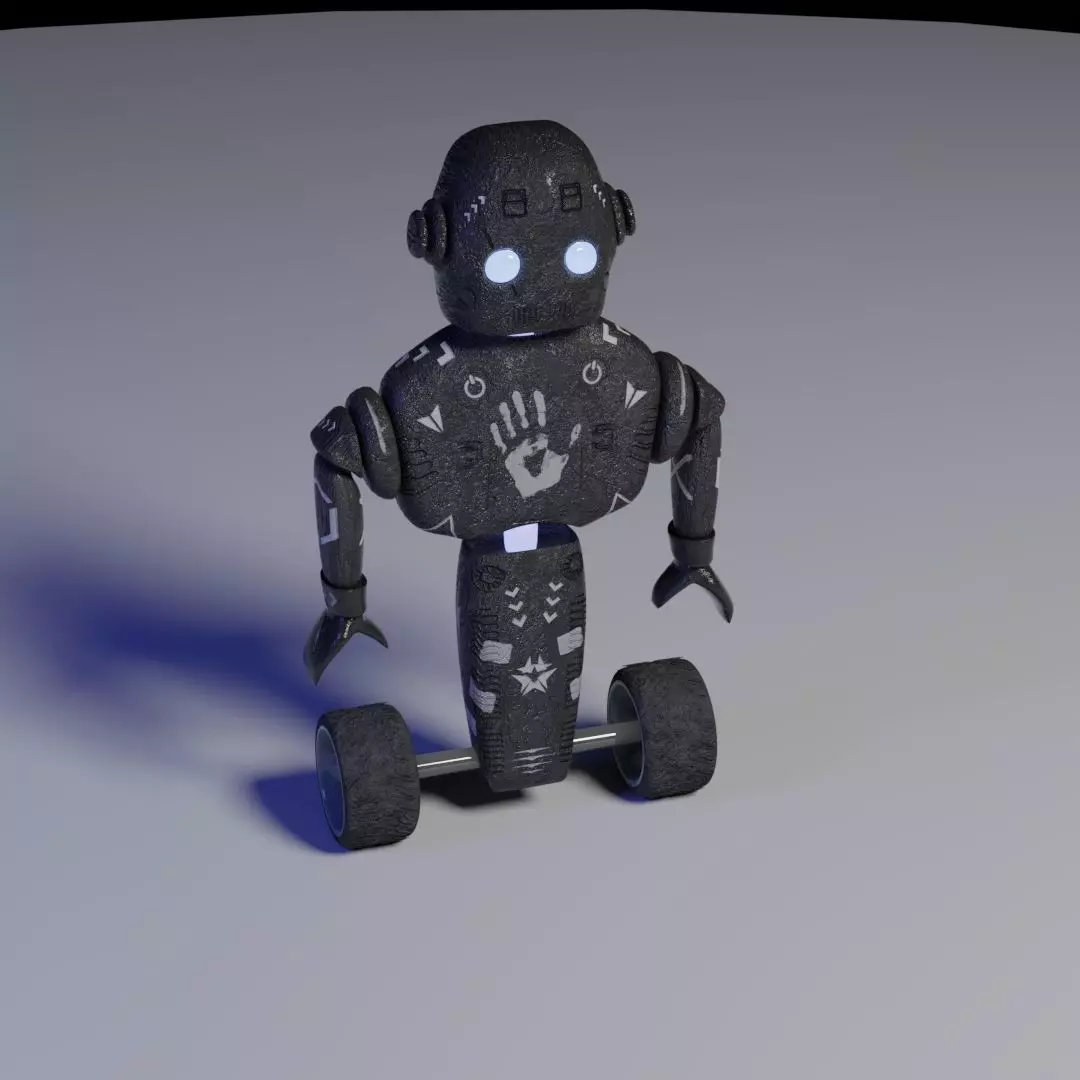Character - Robot Free low-poly 3D model_0