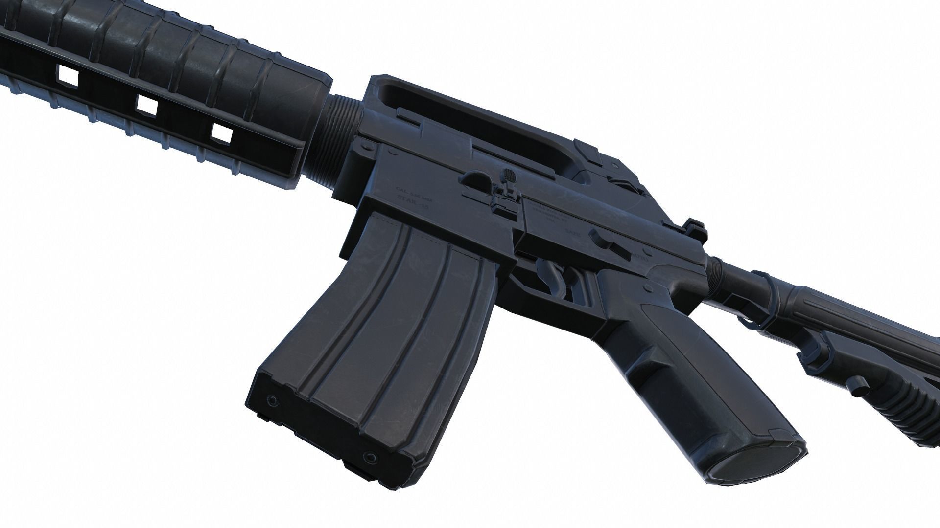 M4A1 assault rifle 3D model_7
