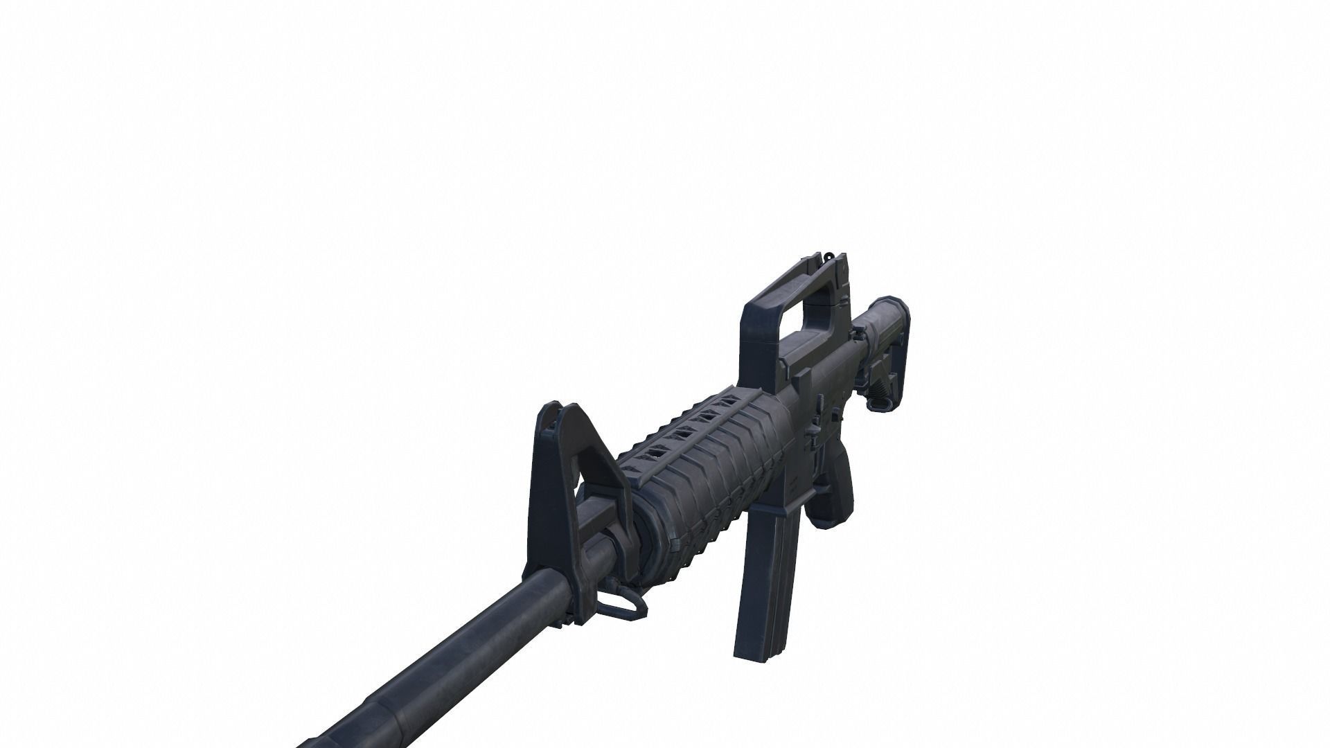 M4A1 assault rifle 3D model_6