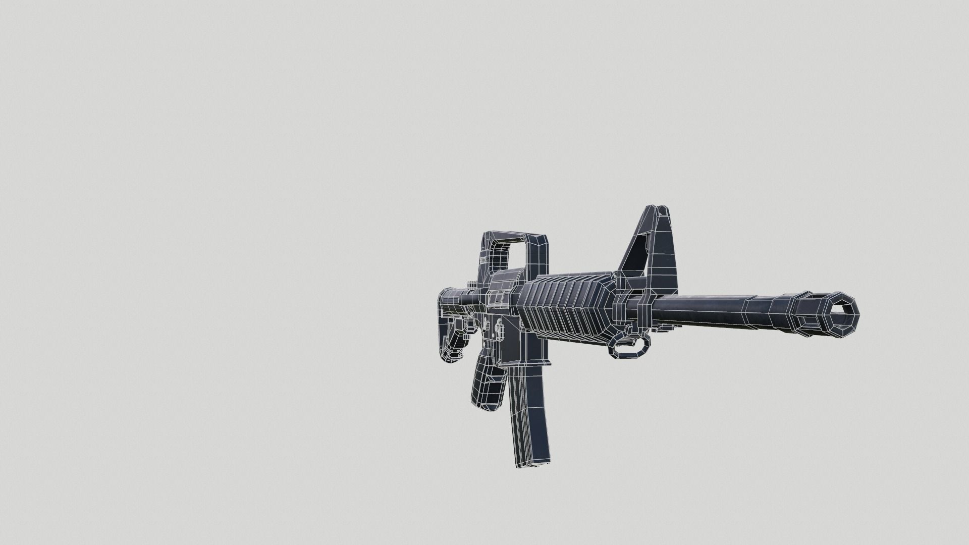 M4A1 assault rifle 3D model_10