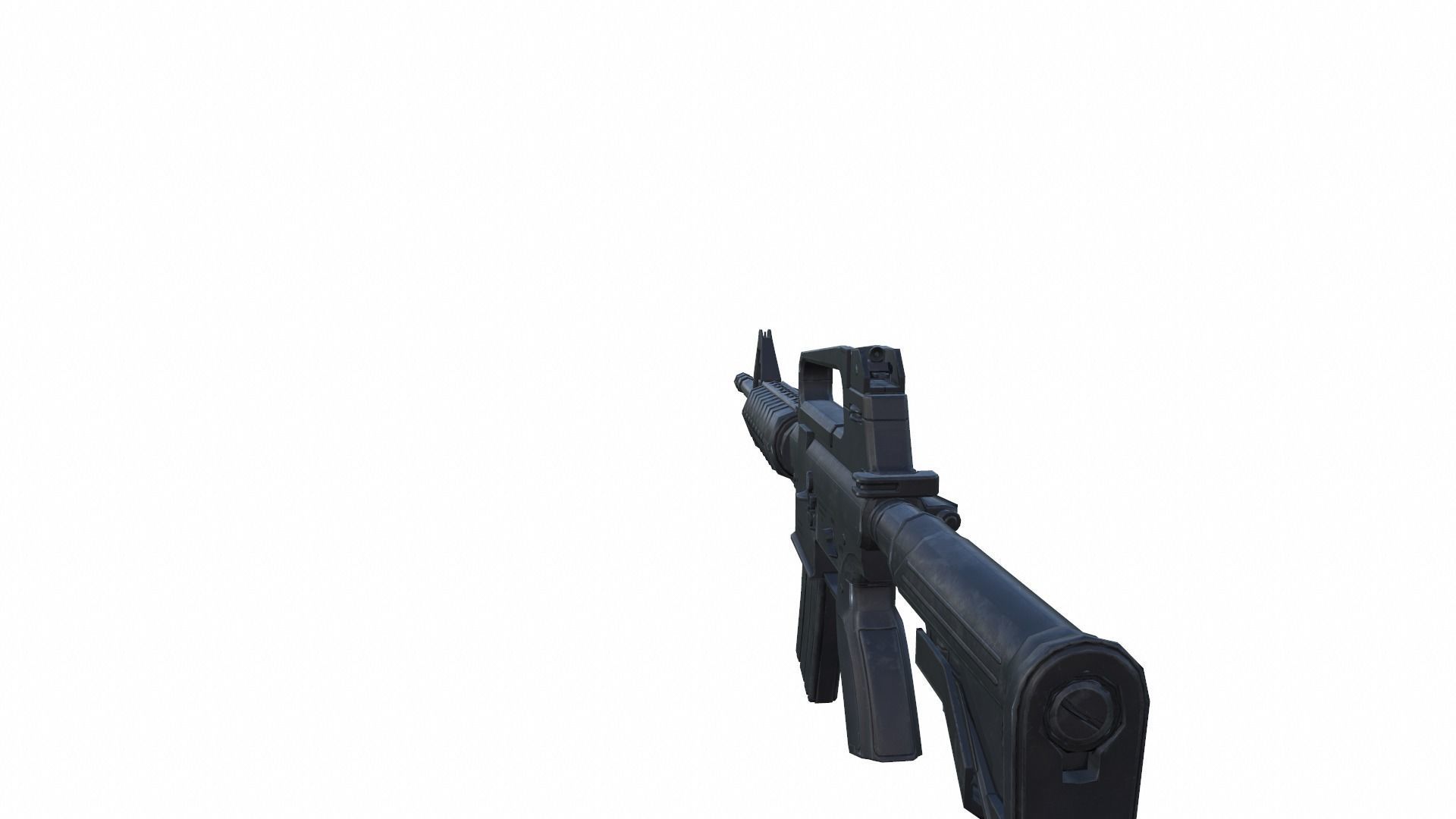 M4A1 assault rifle 3D model_5