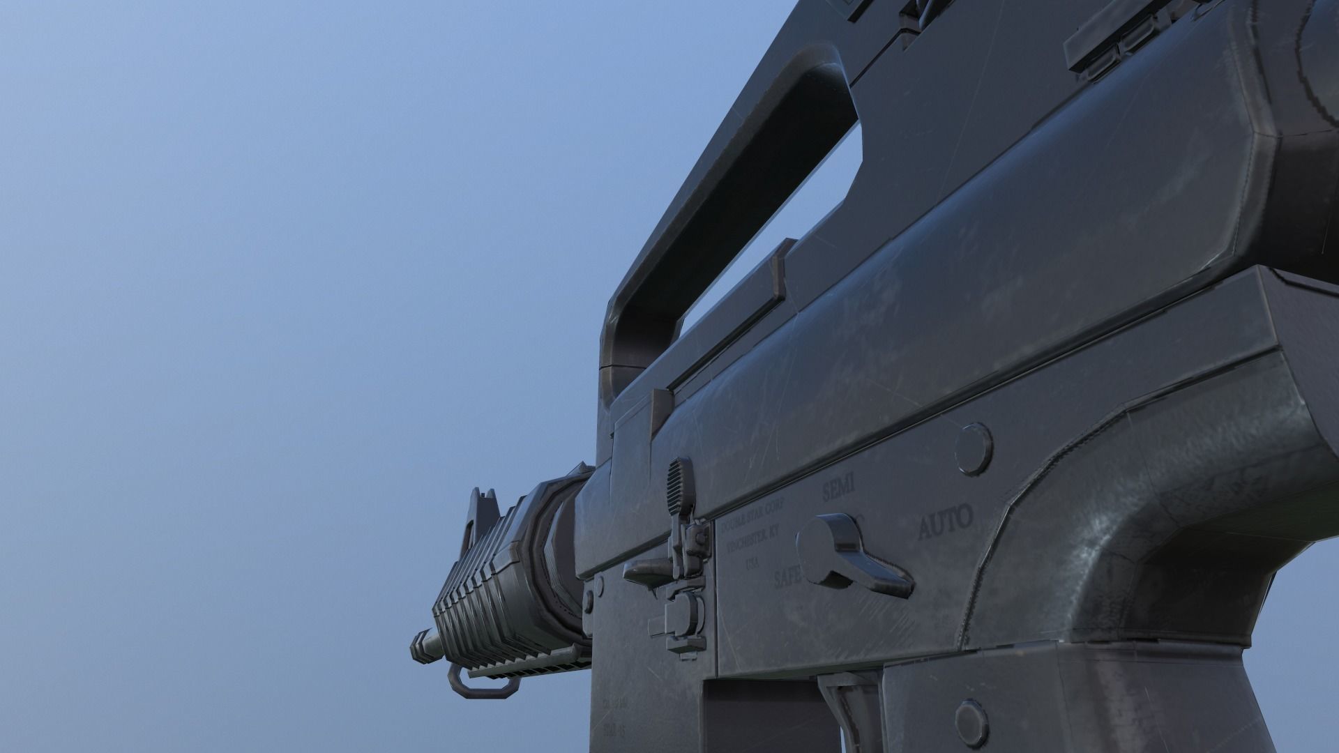 M4A1 assault rifle 3D model_3