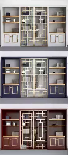 Wardrobe with decorative set