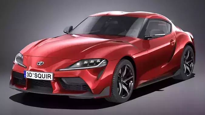 Toyota Supra 2020 LowPoly Low-poly 3D model