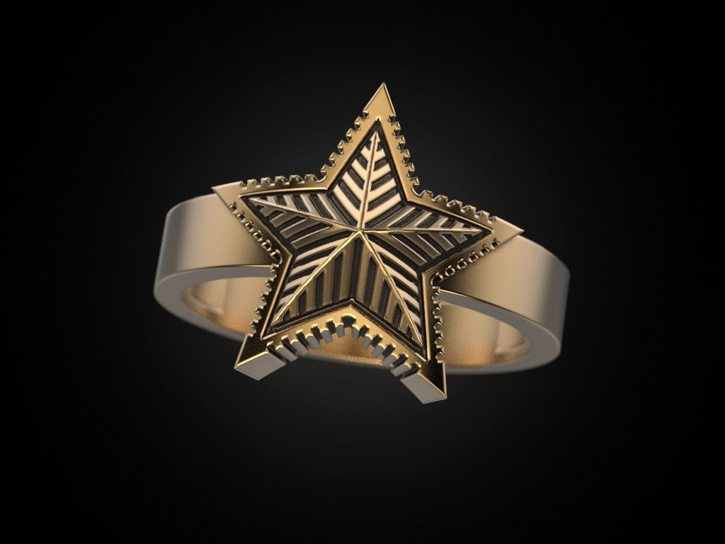 Ring star 2 3D print model_9