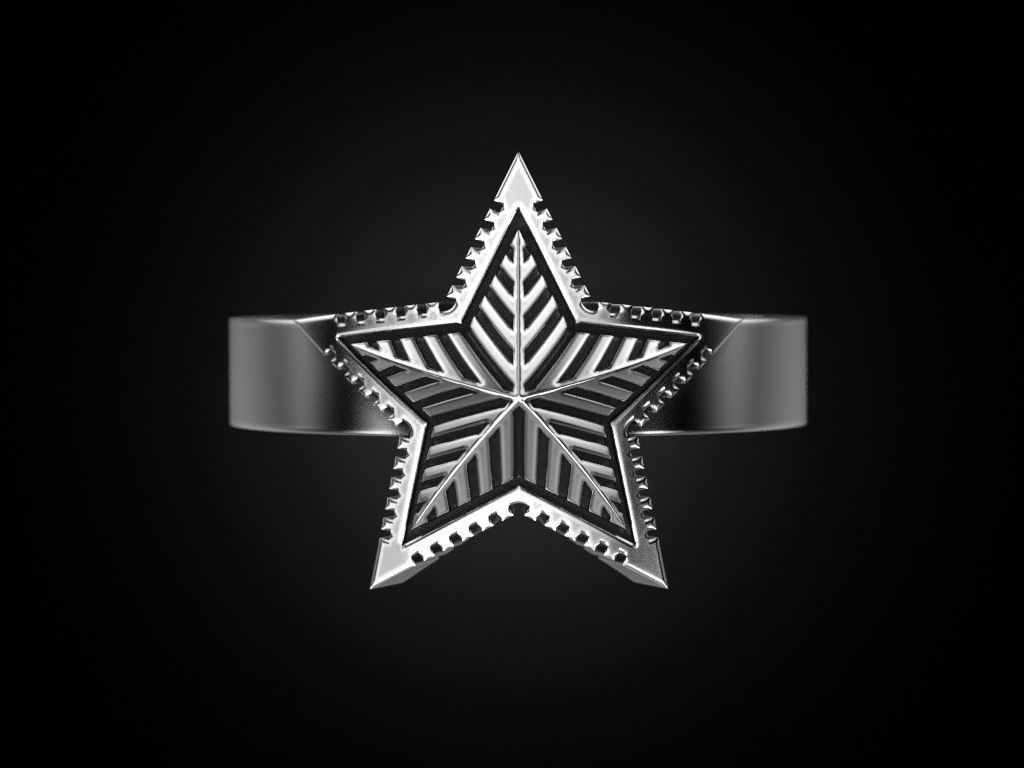 Ring star 2 3D print model_3