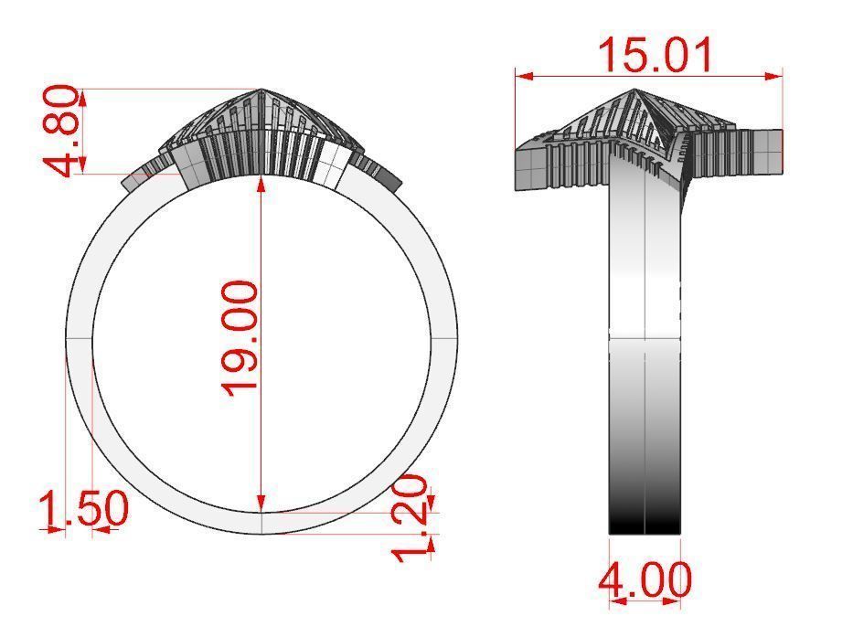 Ring star 2 3D print model_8