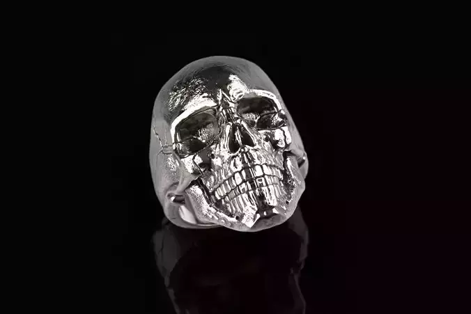 Skull ring 02 3D print model