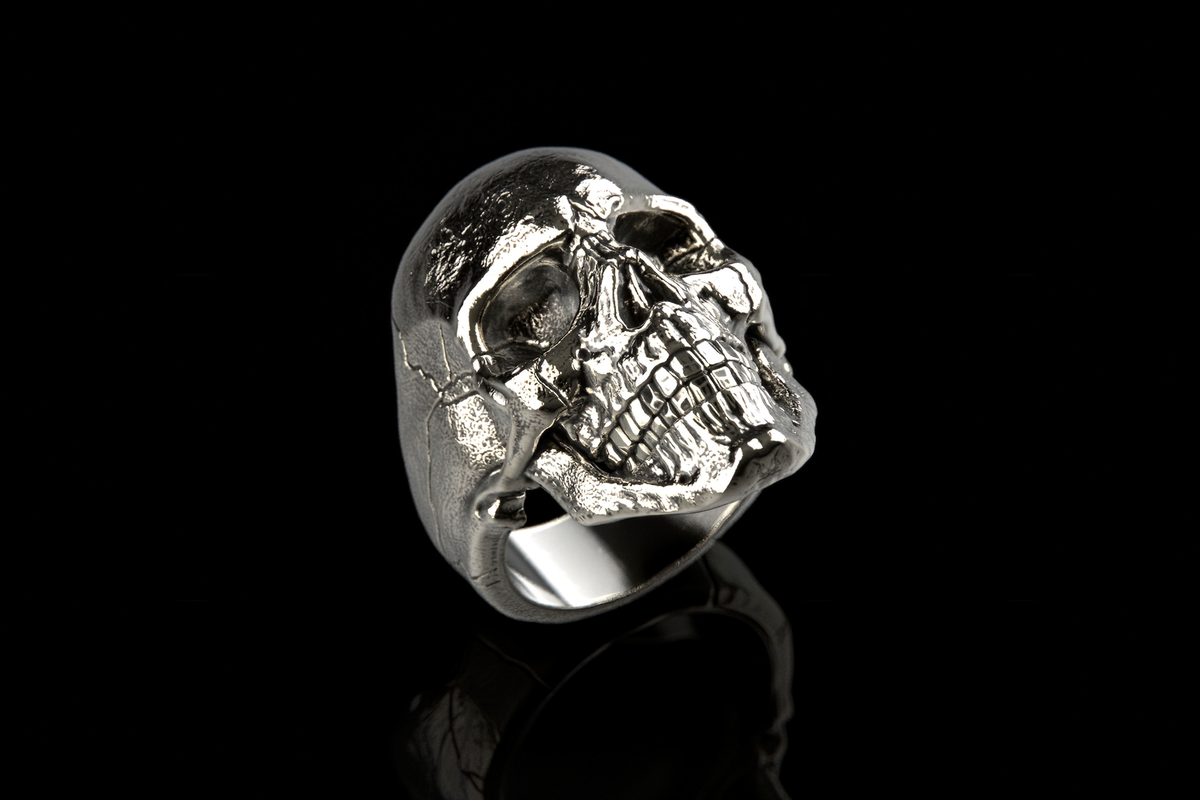 Skull ring 02 3D print model_2