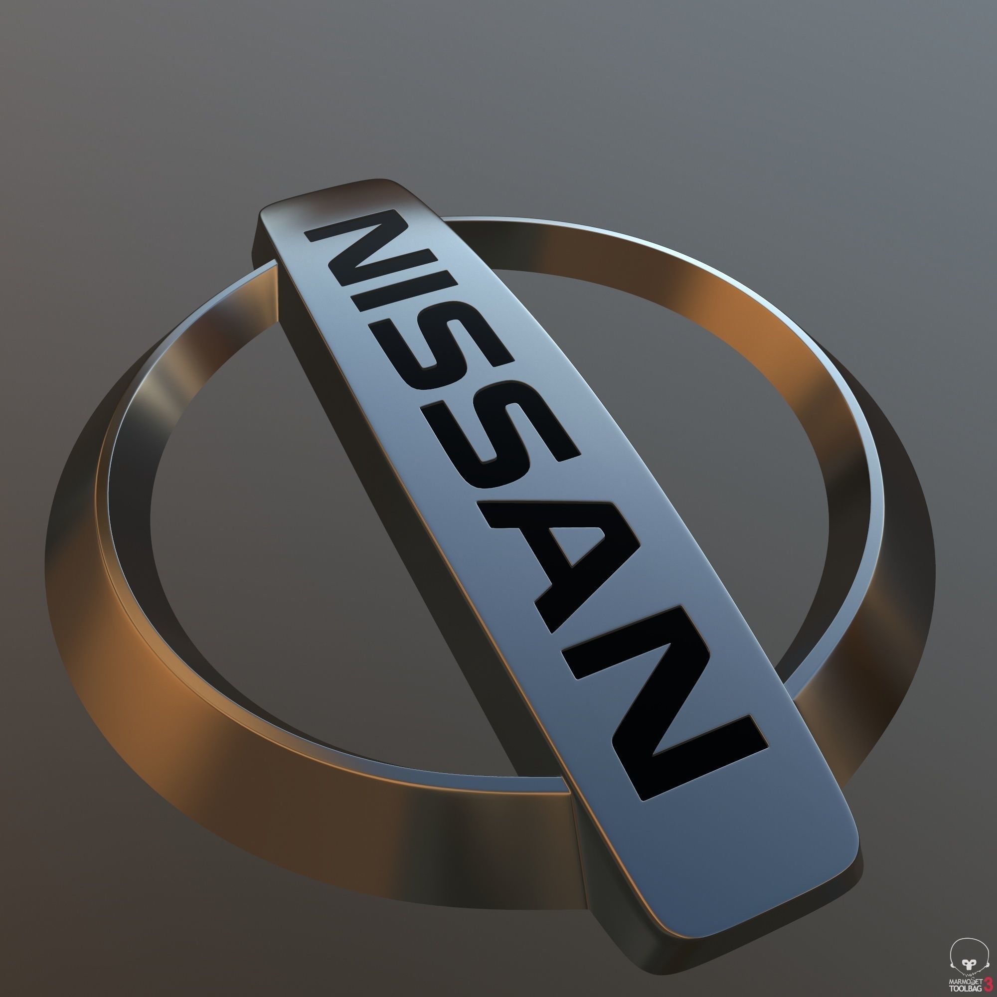 Nissan Logo 3D model_5