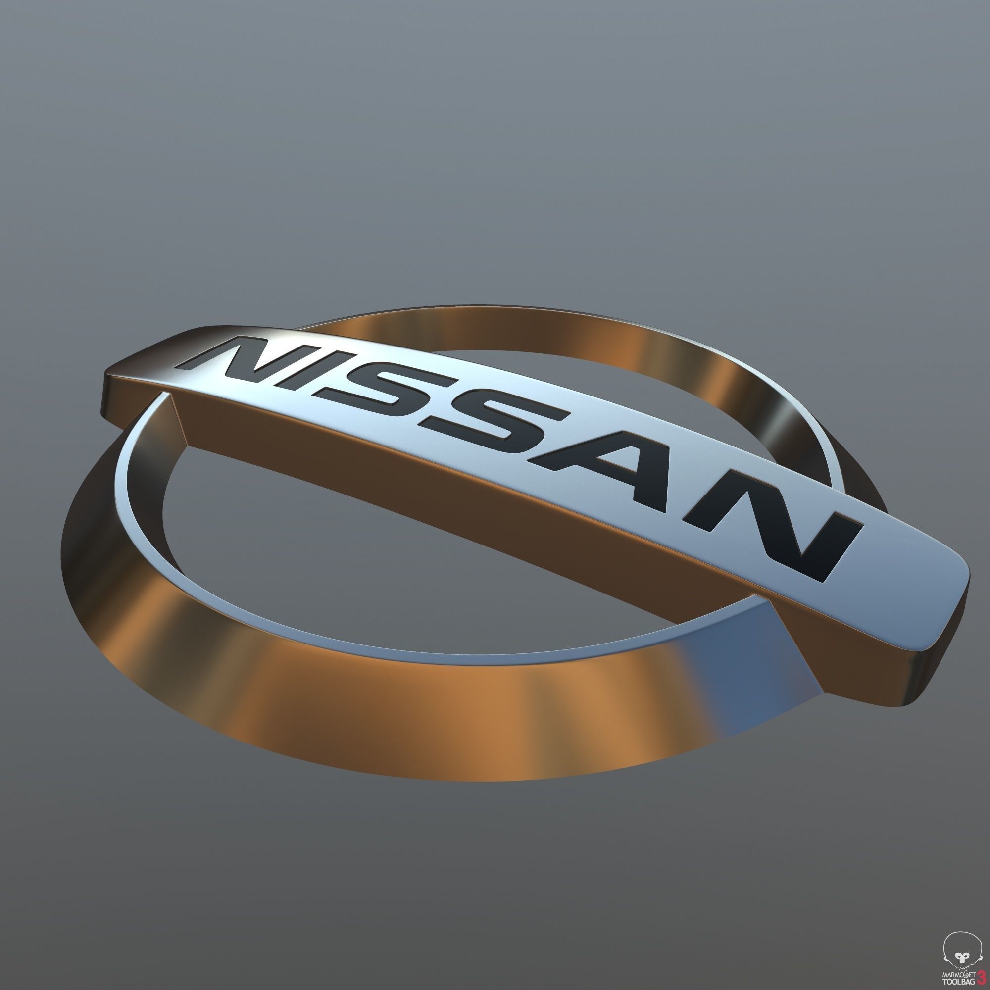 Nissan Logo 3D model_4