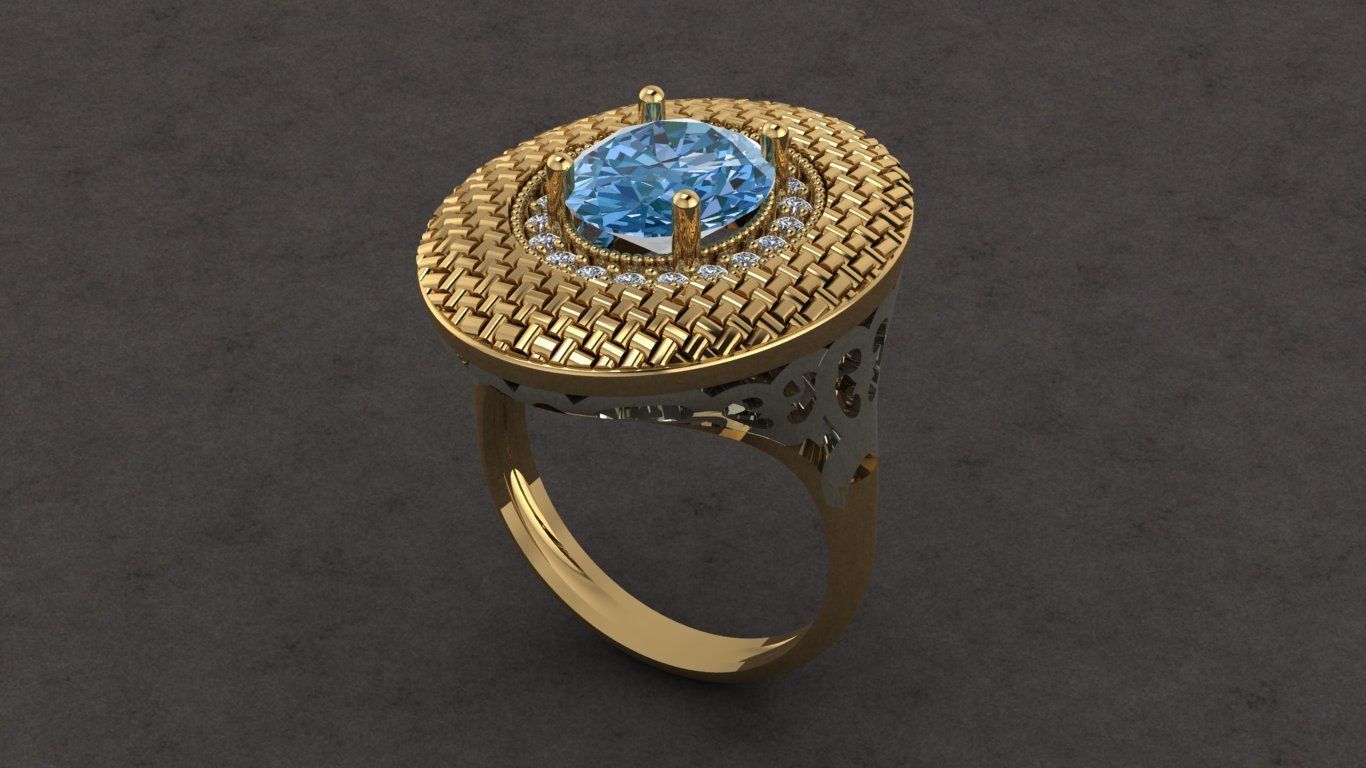  Fantasy Ring 3D print model_1