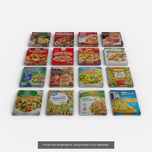 Store juice cereal frozen food meat butchery rusks biscotti 3D Model Pack 2