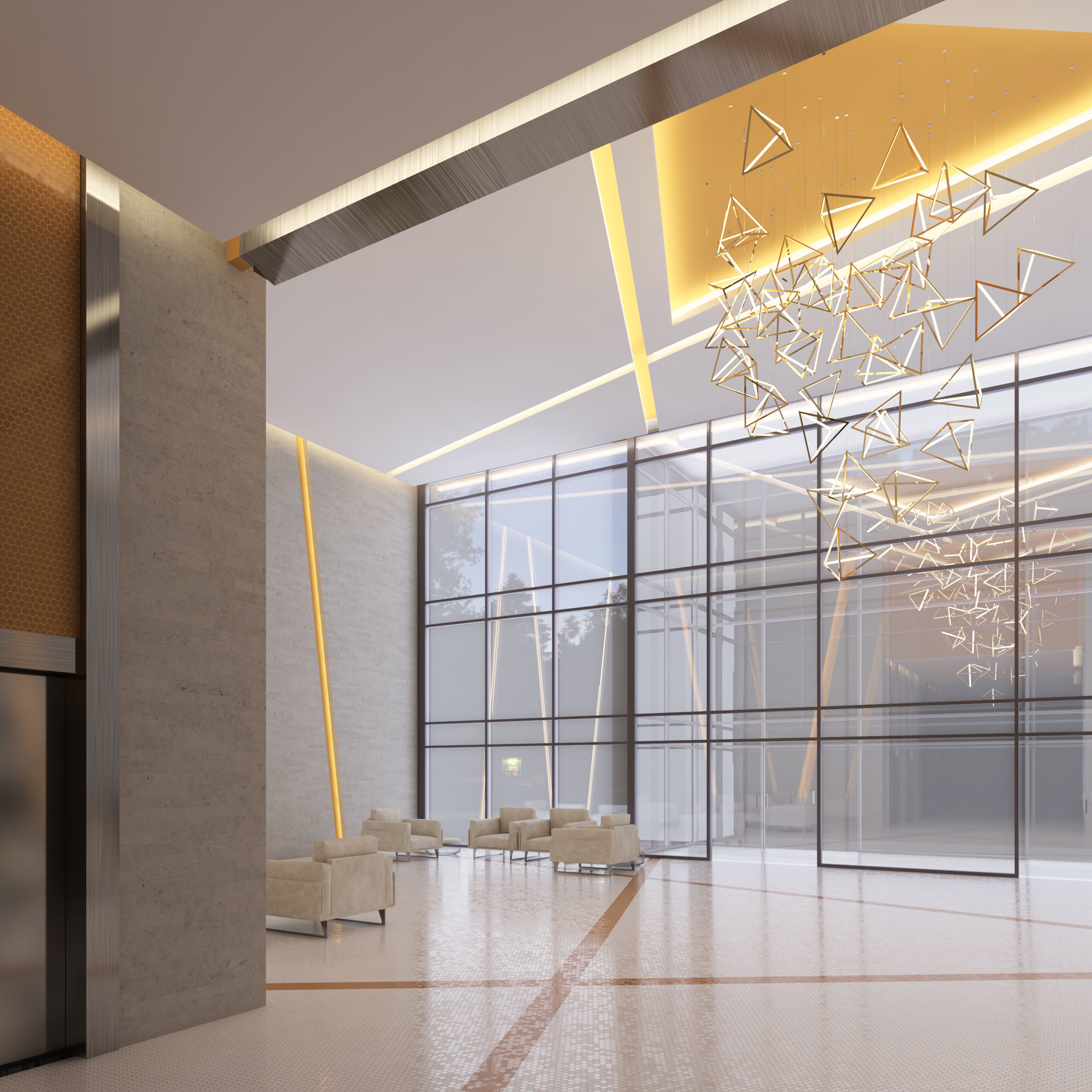 Modern Lobby 3D model_2