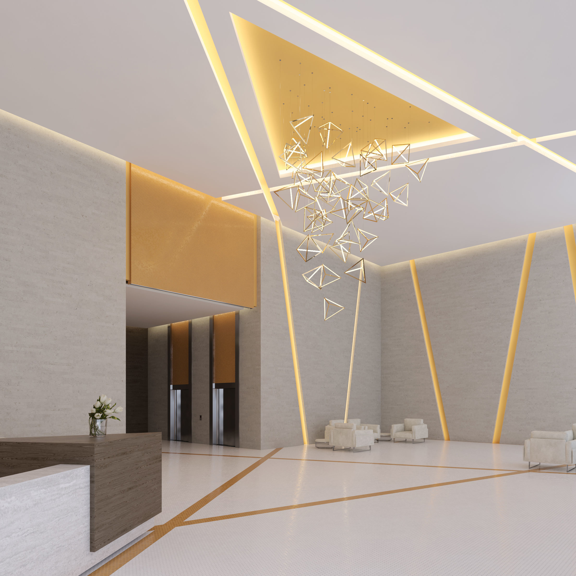 Modern Lobby 3D model_1