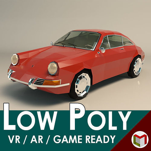 Low Poly Sports Car Low-poly 3D model