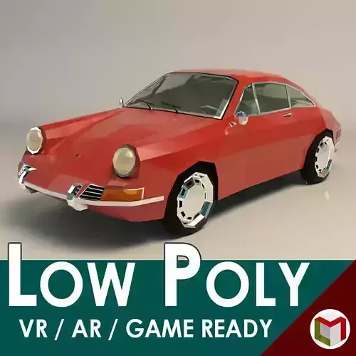 Low Poly Sports Car Low-poly 3D model