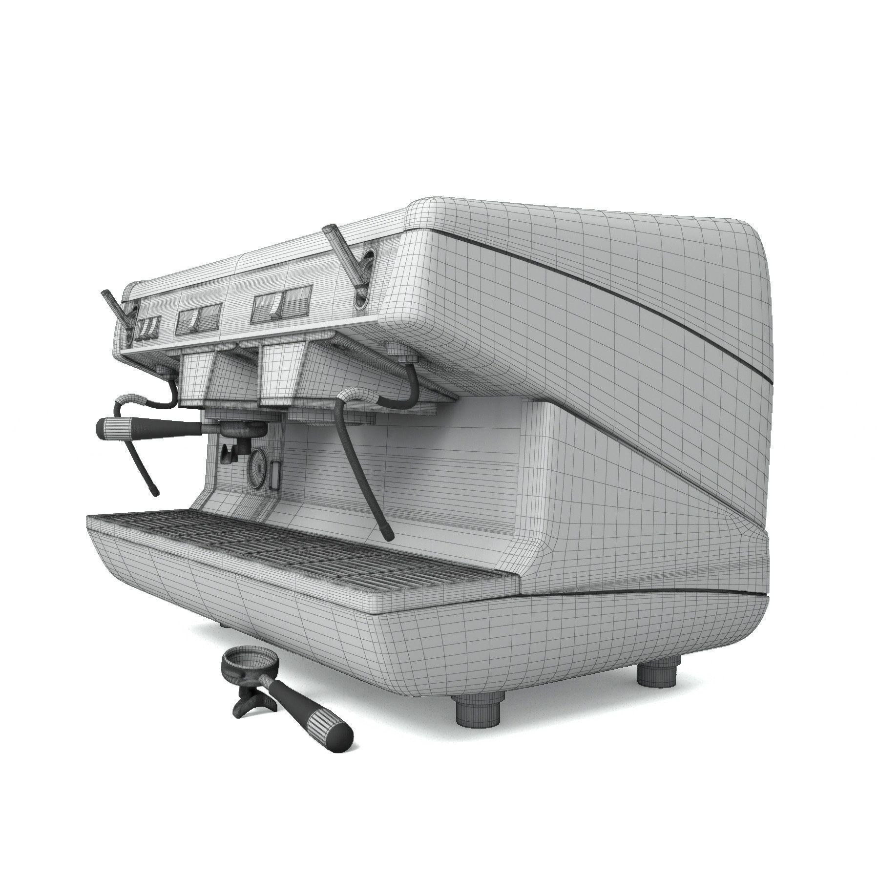 Coffee Machine Nuova Simonelli Appia II 3D model_5