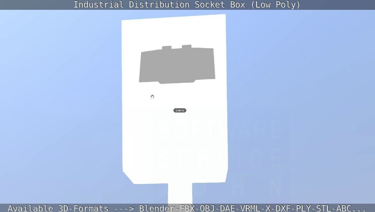 Industrial Distribution Socket Box  Low-poly 3D model_44