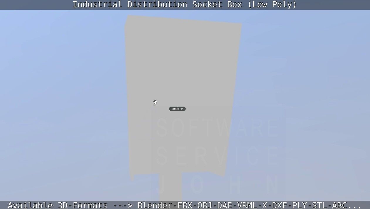 Industrial Distribution Socket Box  Low-poly 3D model_49