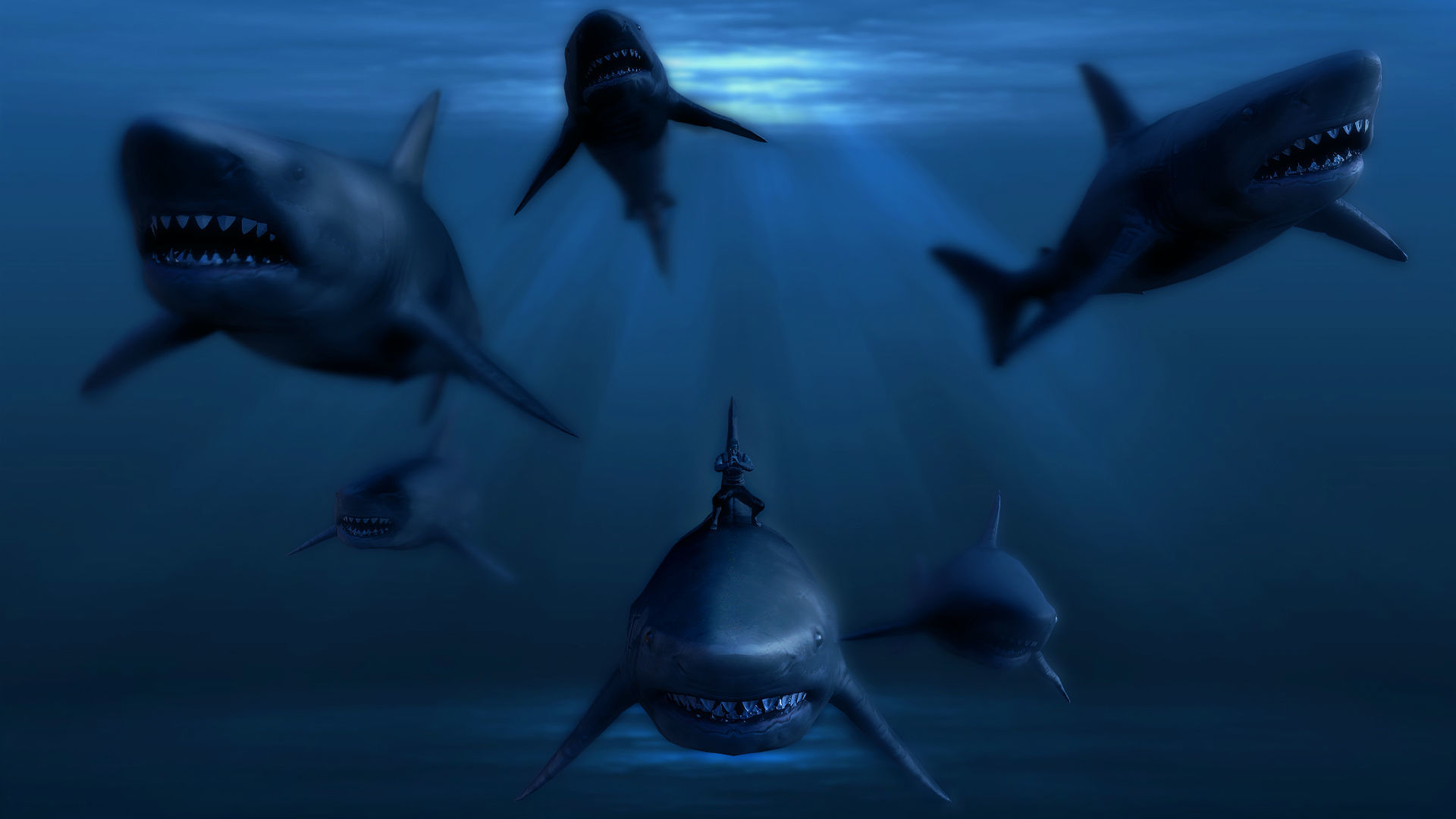 Kisame ninja character Low-poly 3D model_3