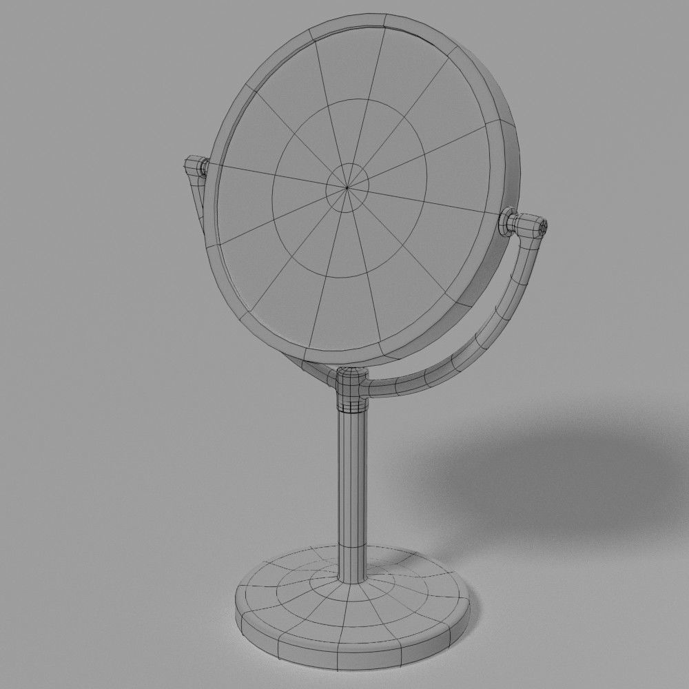 Table Mirror 3D model_2