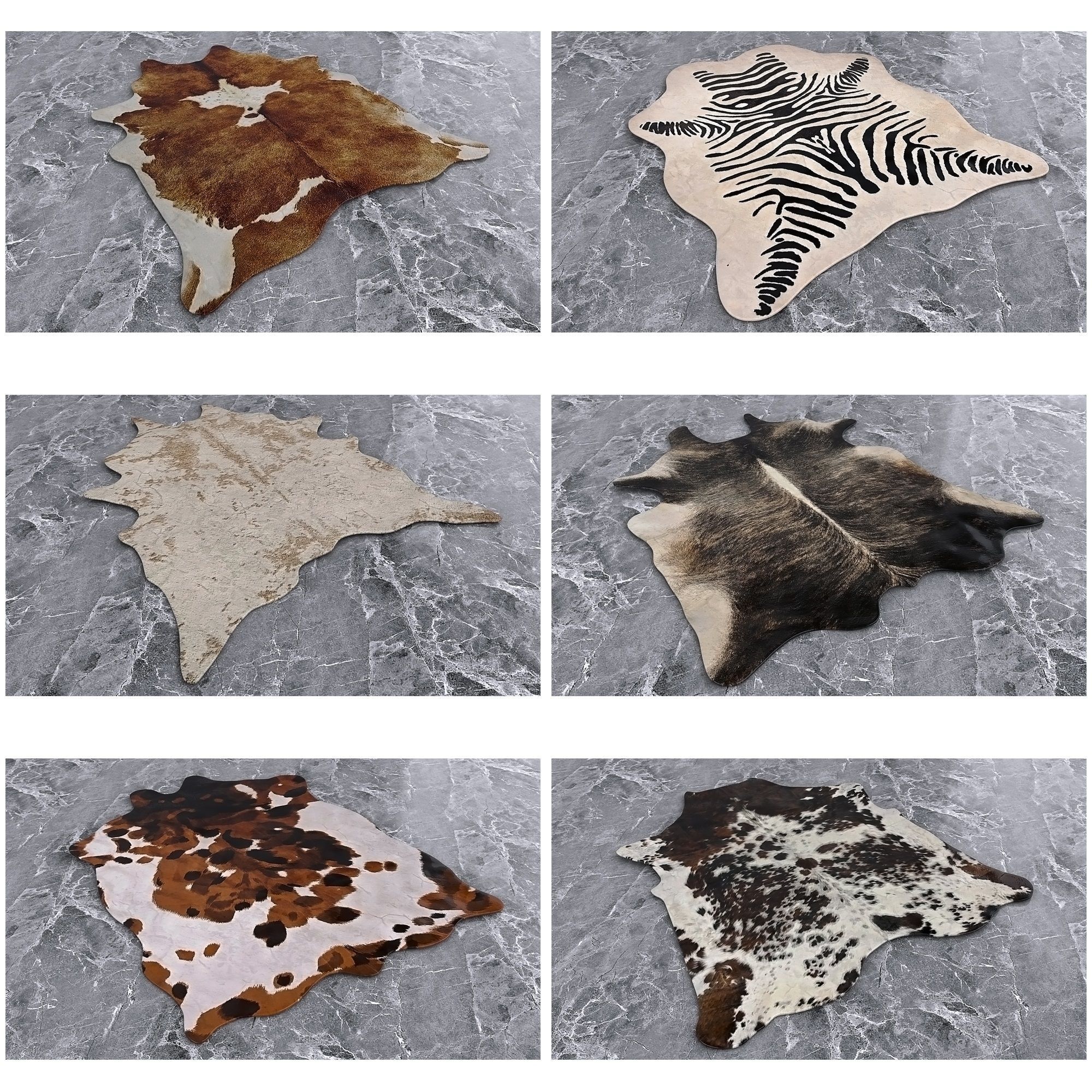 13 Animal Skin Carpets Low-poly 3D model_2