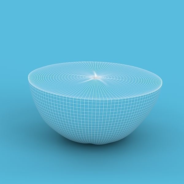 Orange Half 3D model_2