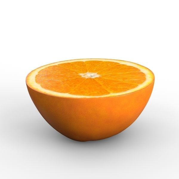 Orange Half 3D model_5