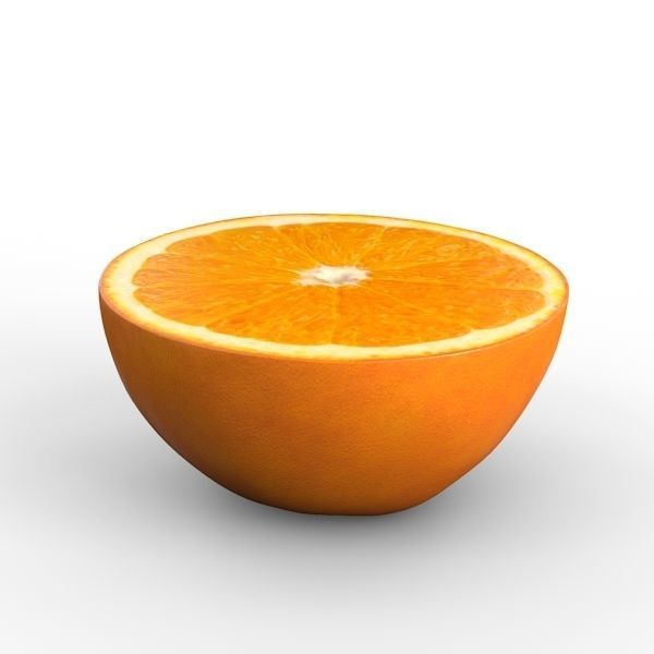 Orange Half 3D model_3