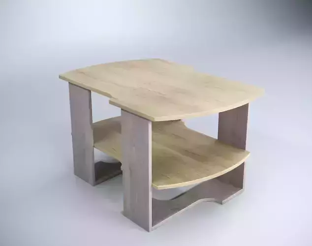 Table side with two shelves