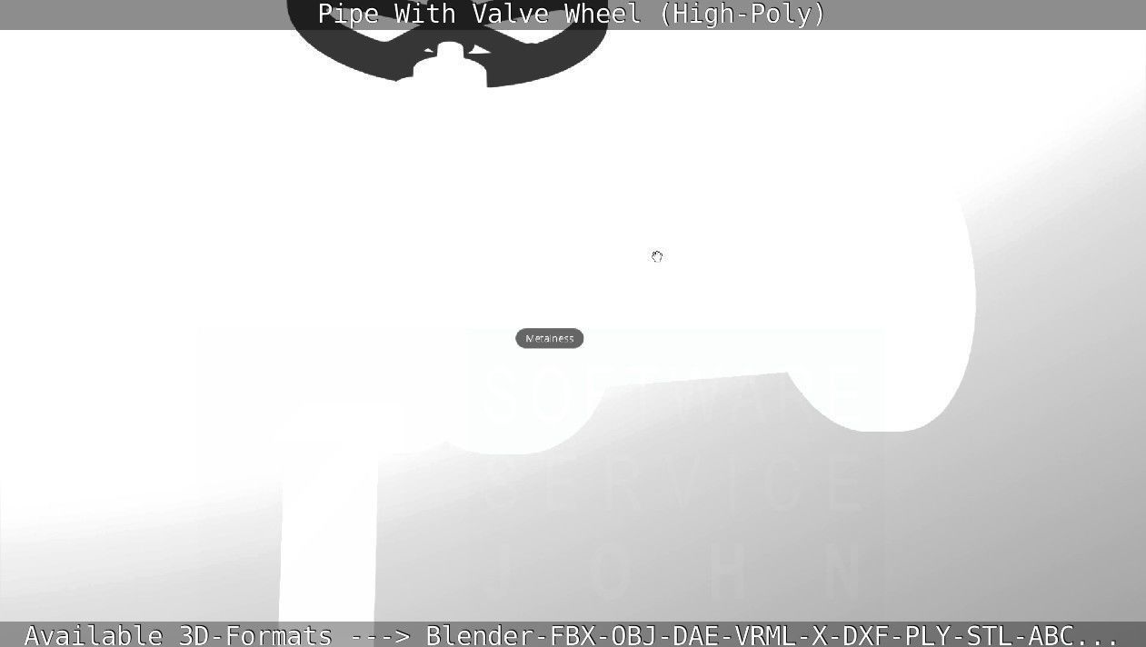 Pipe With Valve Wheel High-Poly 3D model_75