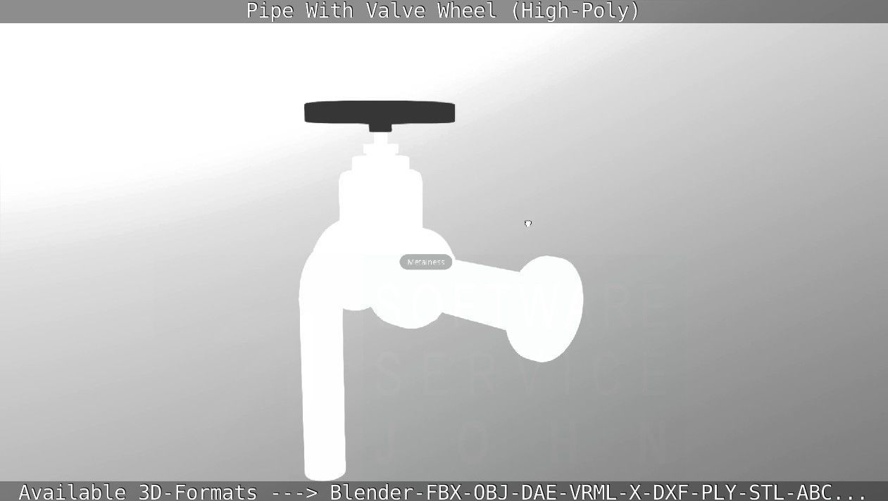 Pipe With Valve Wheel High-Poly 3D model_78