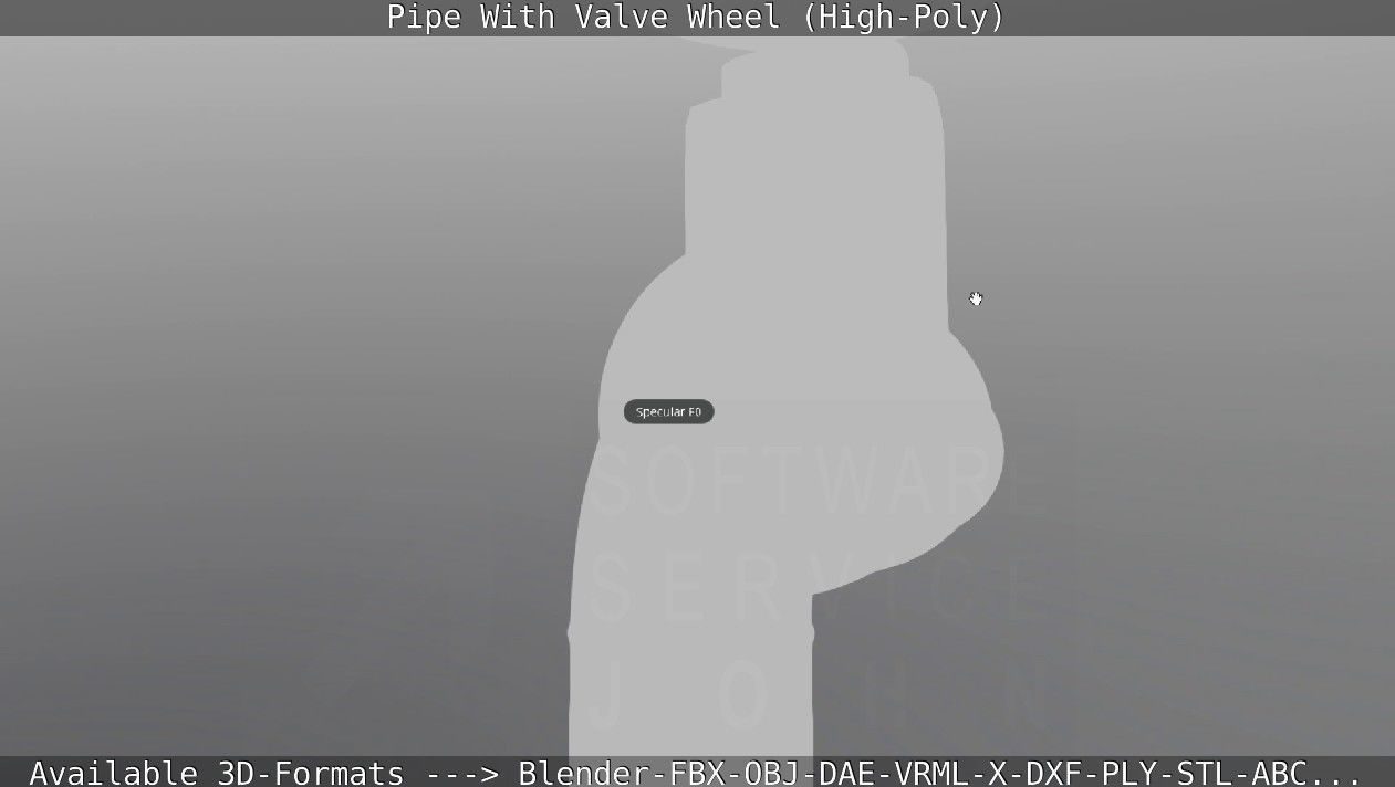 Pipe With Valve Wheel High-Poly 3D model_87