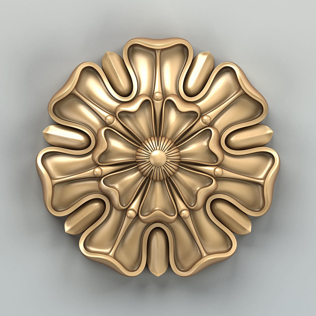 Round rosette 021 3D model_1