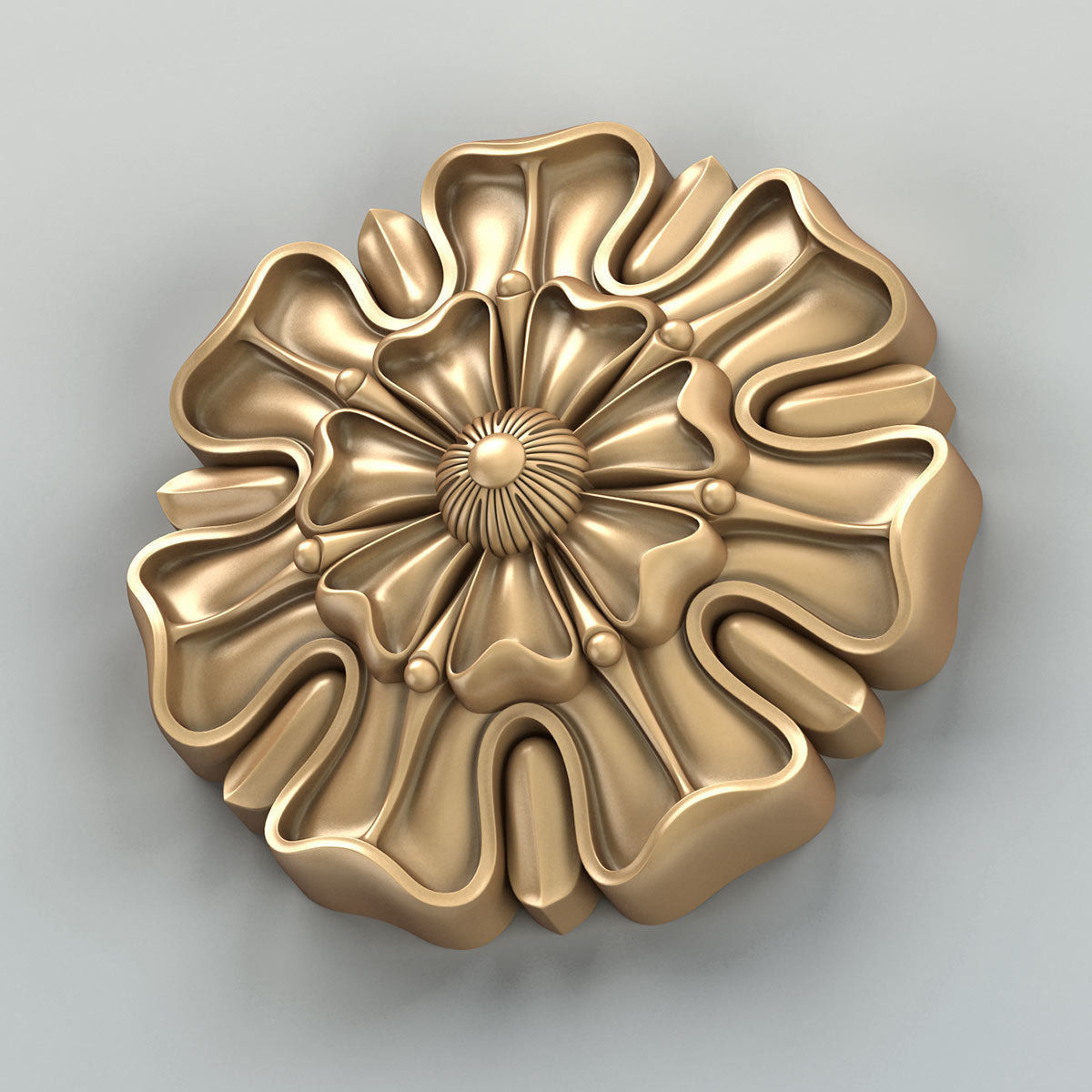 Round rosette 021 3D model_4