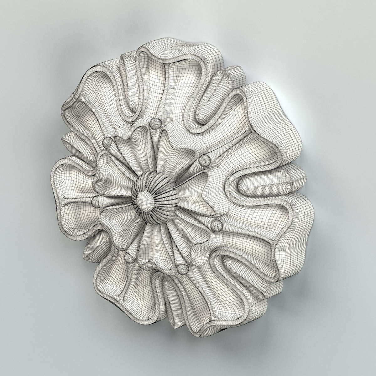 Round rosette 021 3D model_6