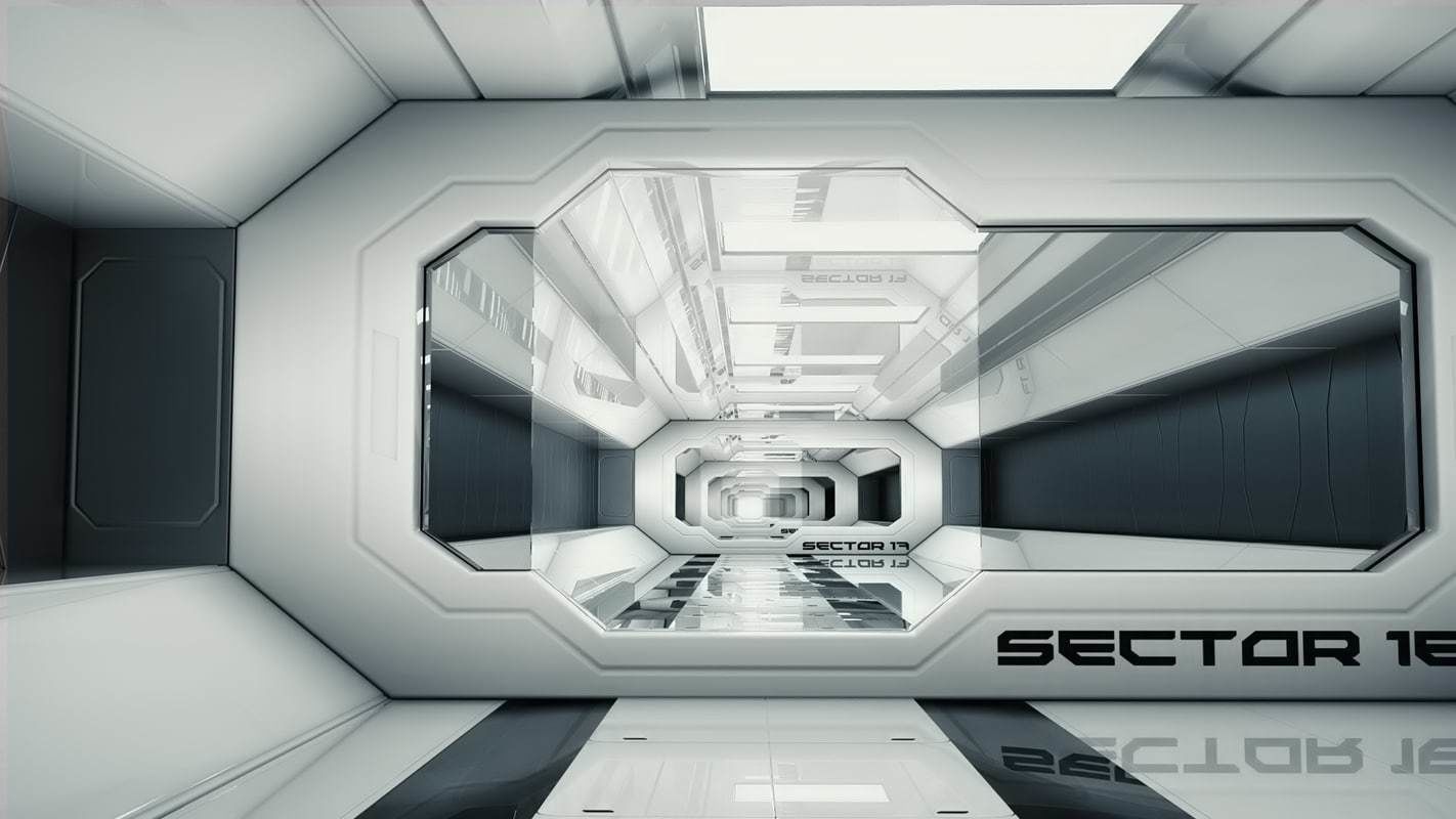 Sci Fi Corridor 3D model_4