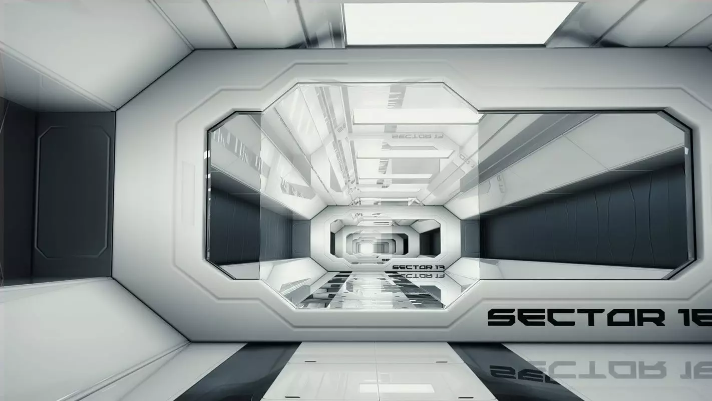 Sci Fi Corridor 3D model_0