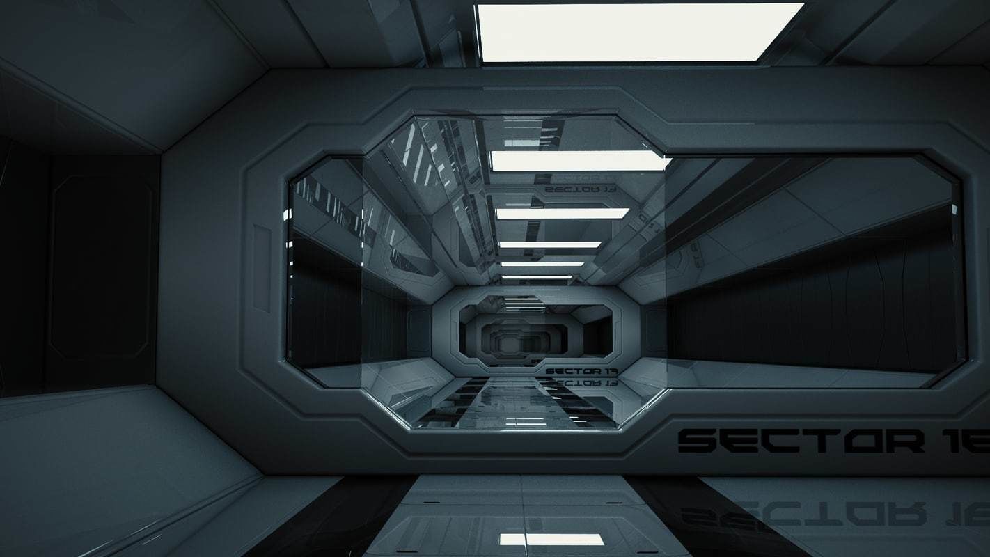 Sci Fi Corridor 3D model_2