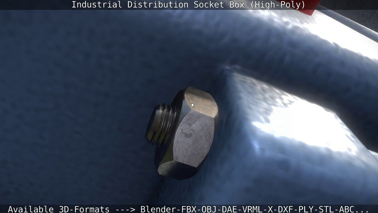 Industrial Distribution Socket Box High and  Low-Poly 3D Model Collection_21