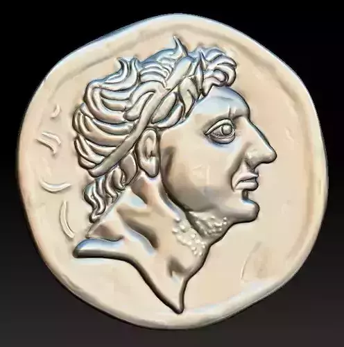 coins coin with head of man 3D print model