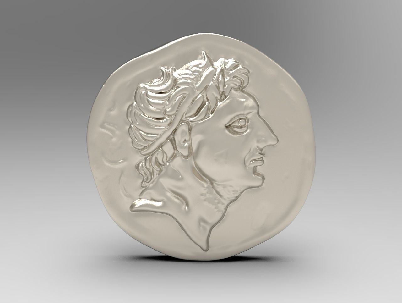 coins coin with head of man 3D print model_1